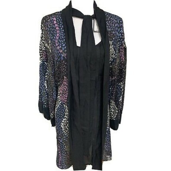 NWT BCBG Max Azria Silk Blend Kimono Shift Dress - Picture 3 of 3